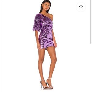 For Love & Lemons purple sequin dress